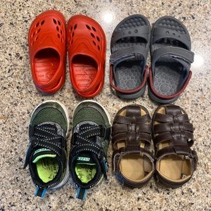4 pairs of toddler boy summer shoes